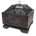 Ghp Group GHP Group DGLOFW118S 26 in. Vienna Square Fire Pit for Pleasant Hearth DGLOFW118S